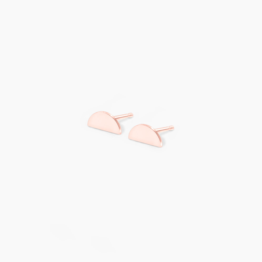 Gold Half Moon Stud Earrings