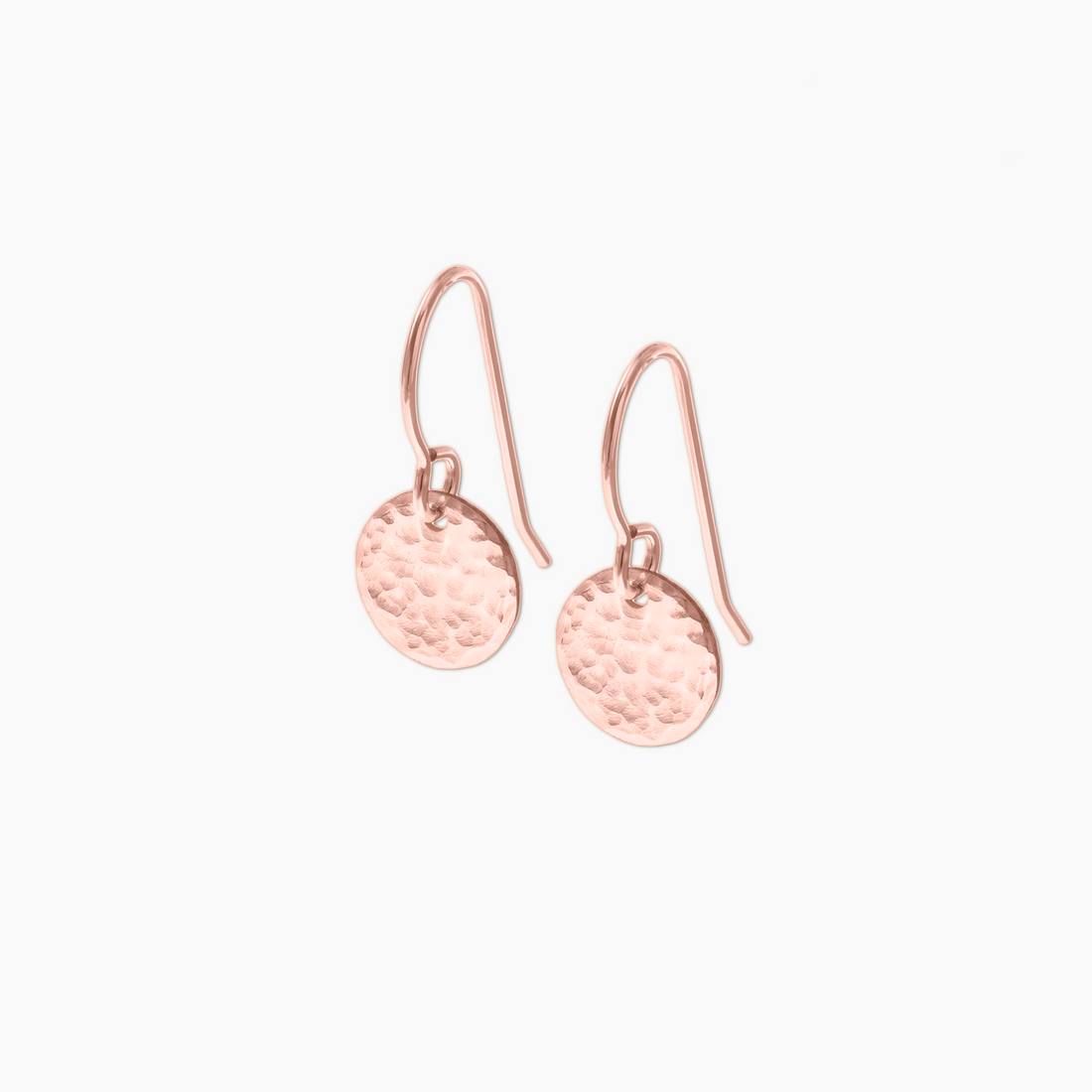 Hammered Disc Drop Earrings