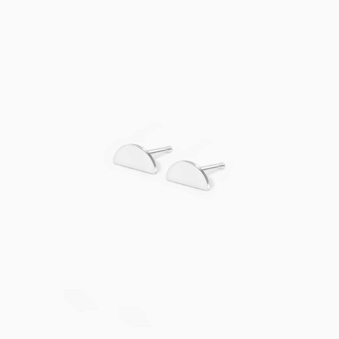 Gold Half Moon Stud Earrings