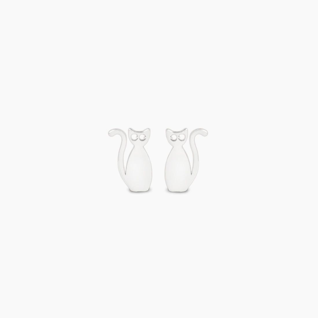 Gold Cat Stud Earrings