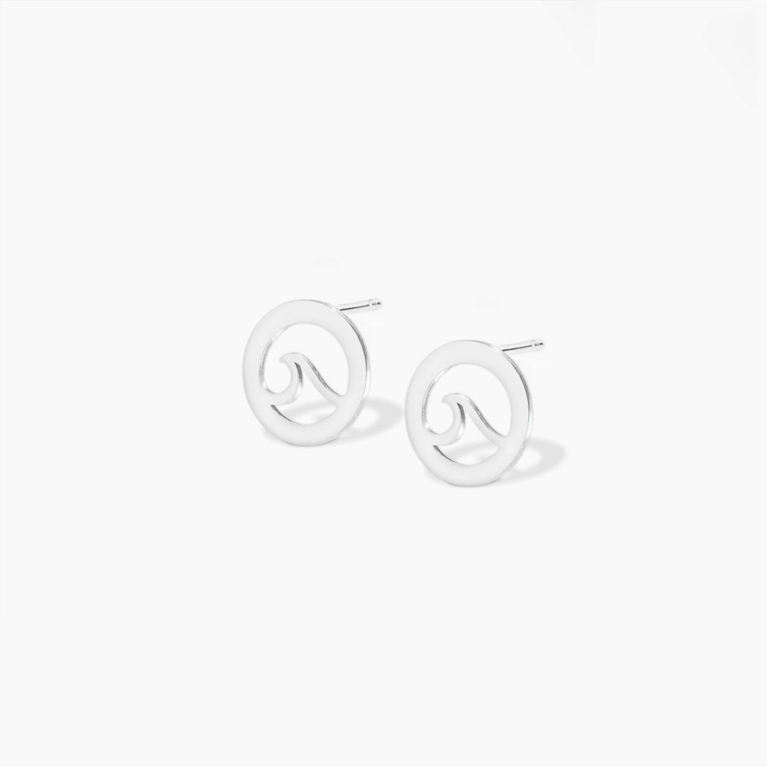 Gold Wave Stud Earrings