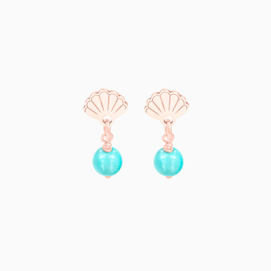 Shell with hanging Bead Earring