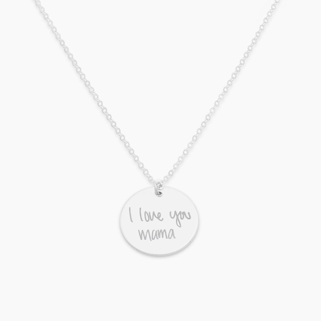 Handwritten Disc Pendant Necklace
