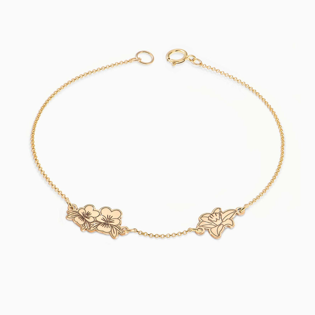 Rose Birth Flower Bracelet