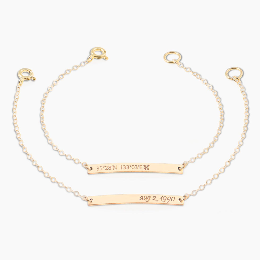 Personalized Gold Bar Bracelet