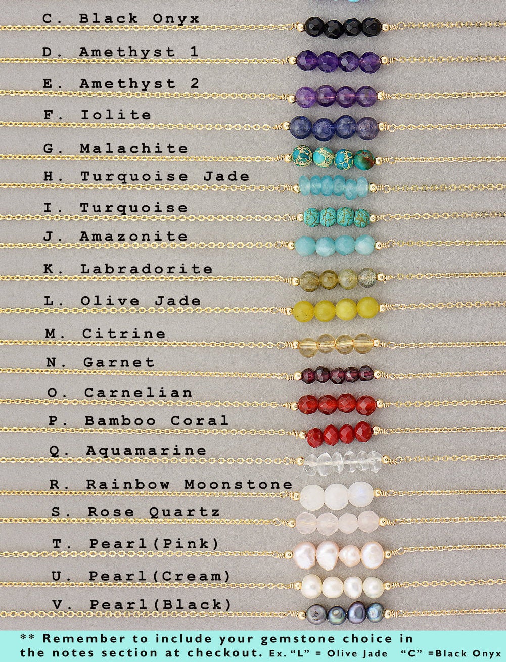 Gemstone Bead Necklace