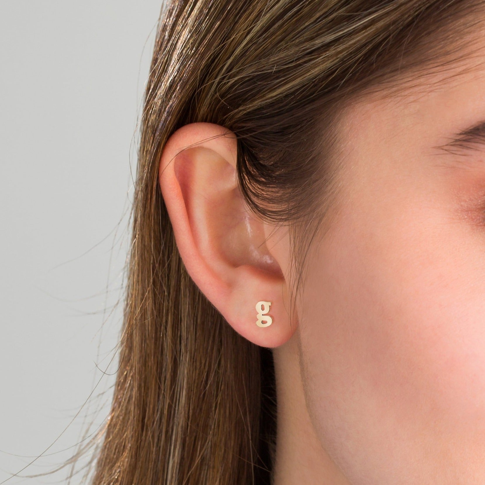 Lowercase Letter Stud Earrings