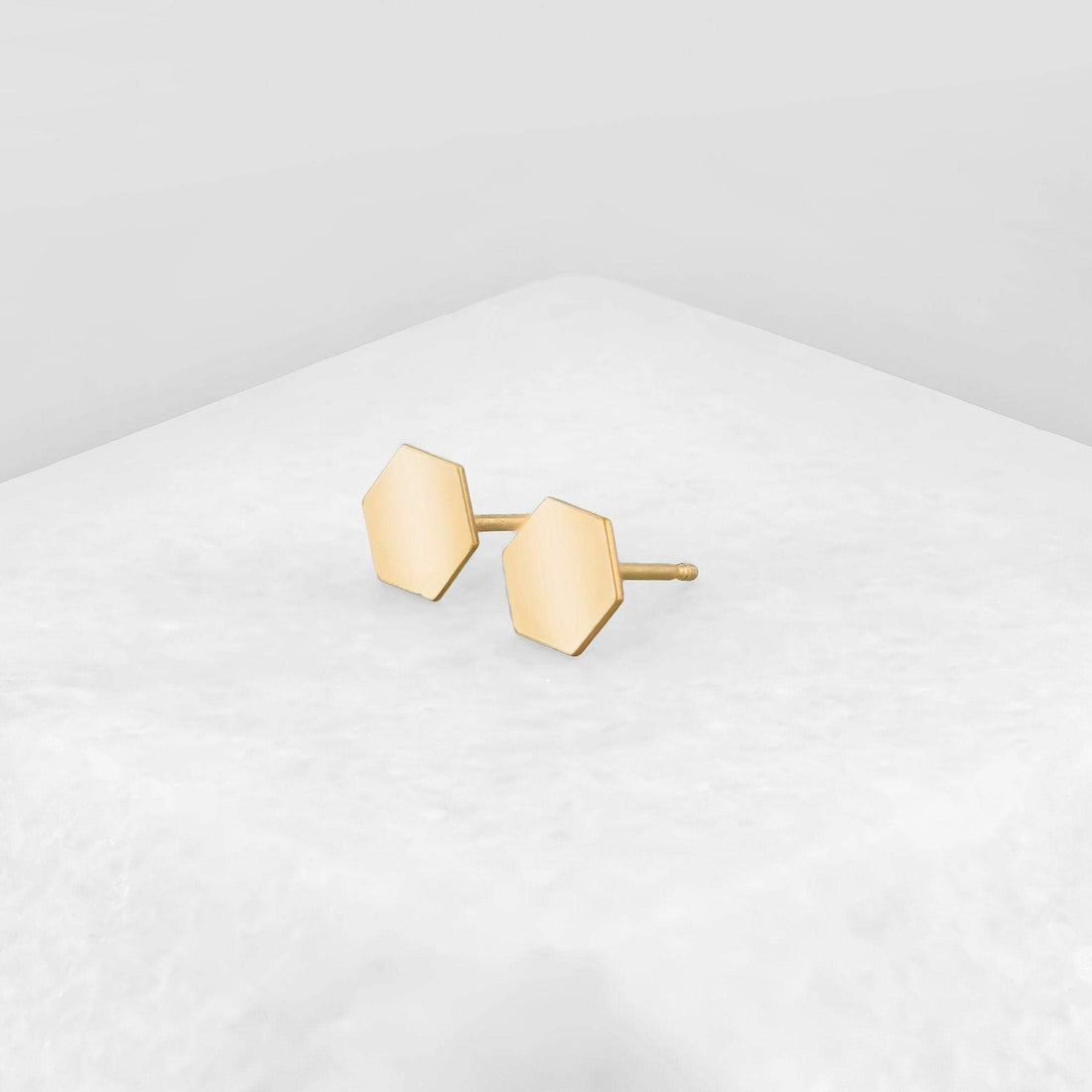 Hexagon Stud Earrings
