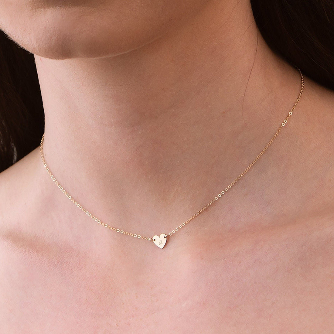 Heart Initial Necklace