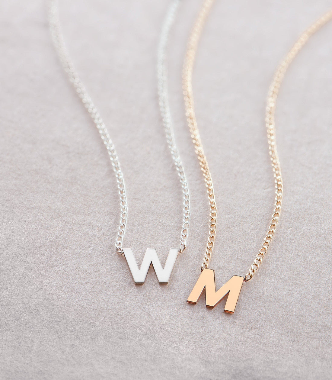 Gold Initial Pendant Necklace