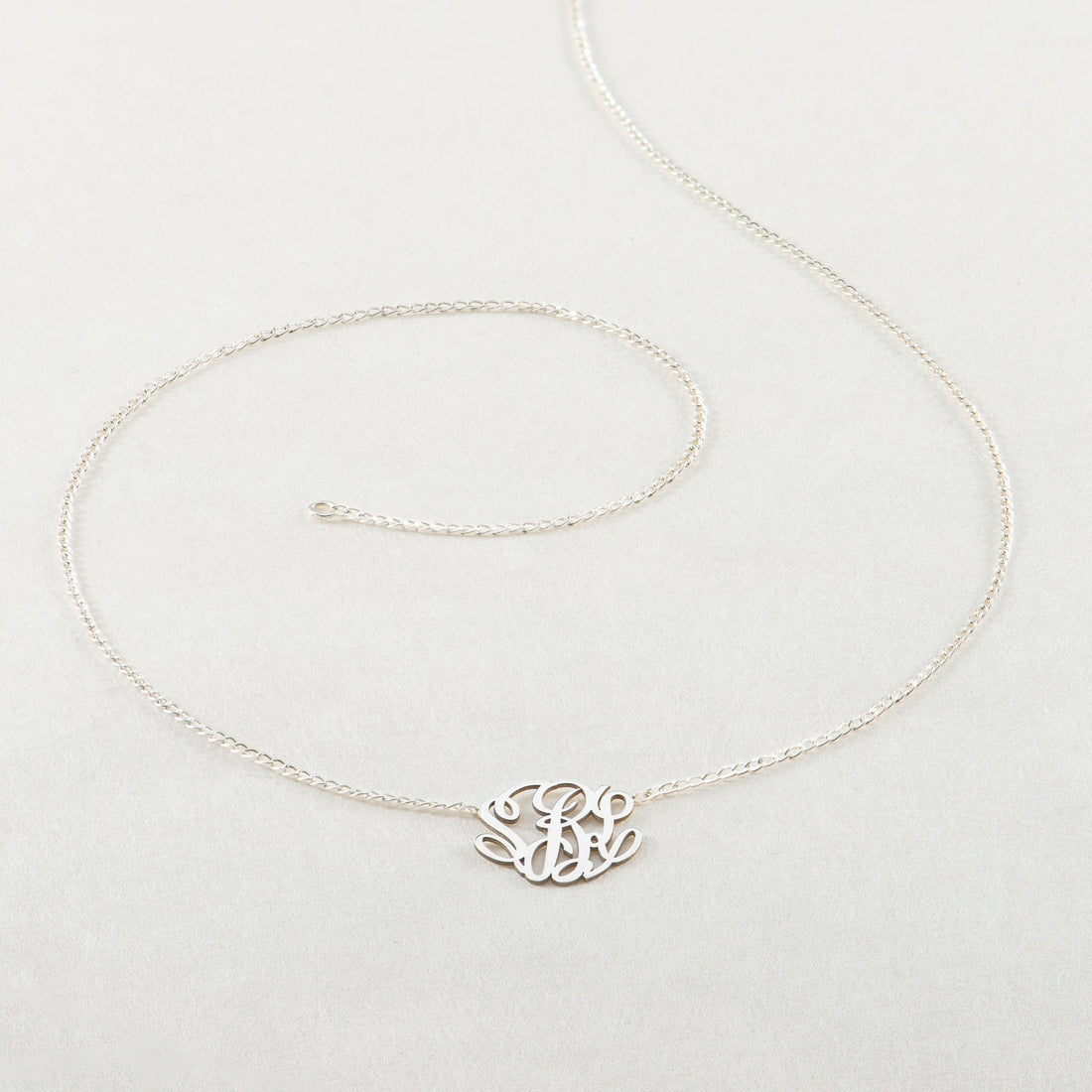 Script Monogram Pendant Necklace