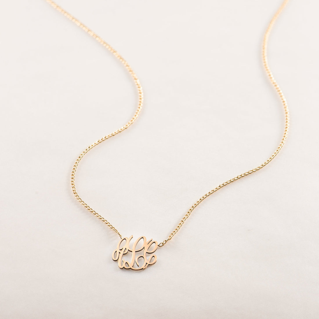 Script Monogram Pendant Necklace