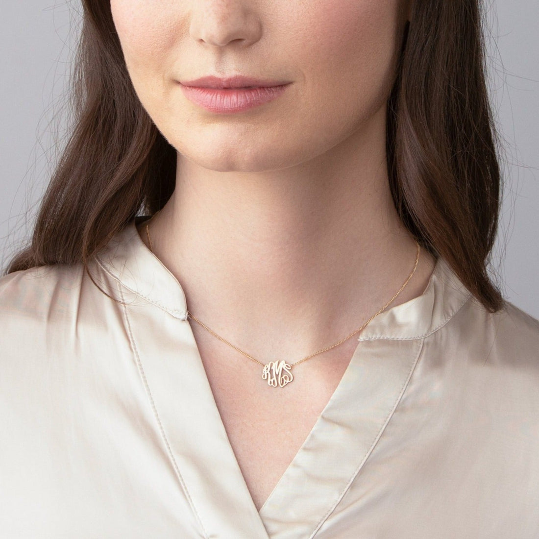 Script Monogram Pendant Necklace