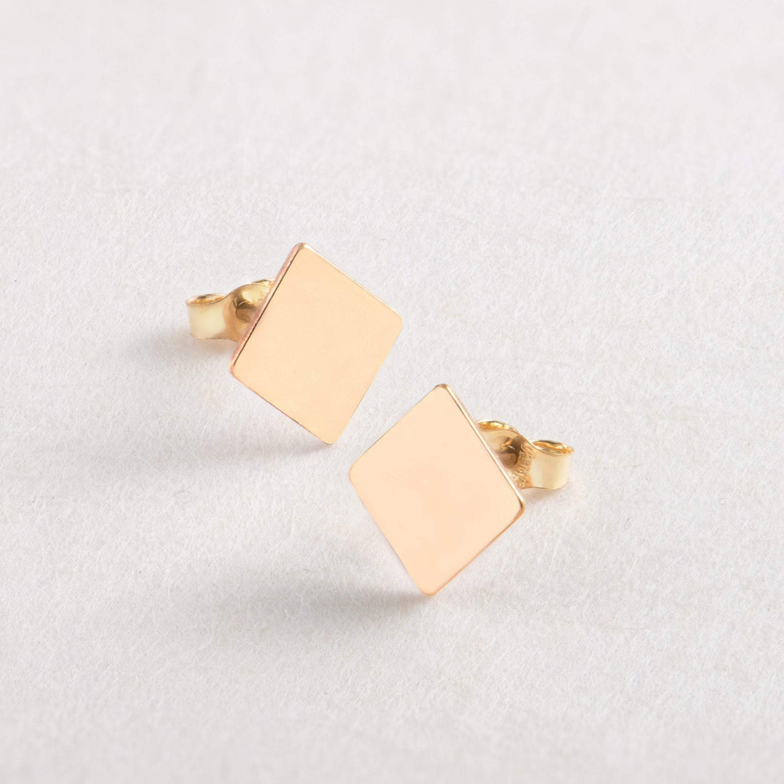 Gold Diamond Stud Earrings
