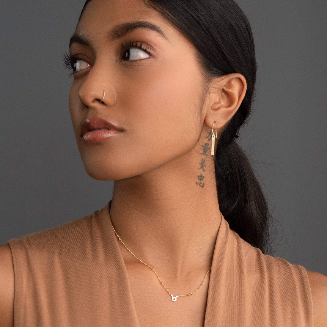 Hammered Bar Earrings