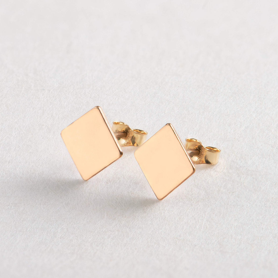Gold Diamond Stud Earrings
