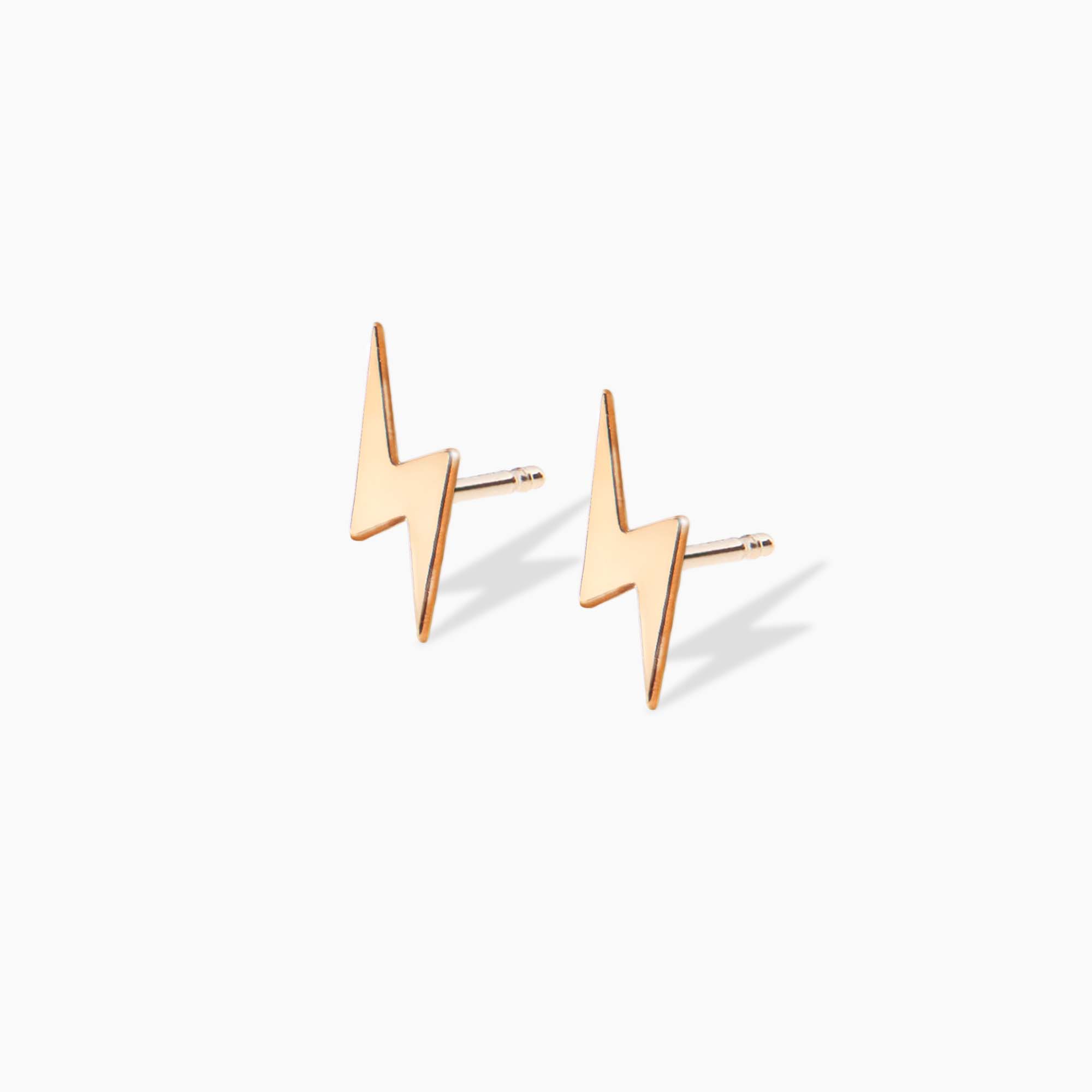 Lightning Bolt Stud Earrings