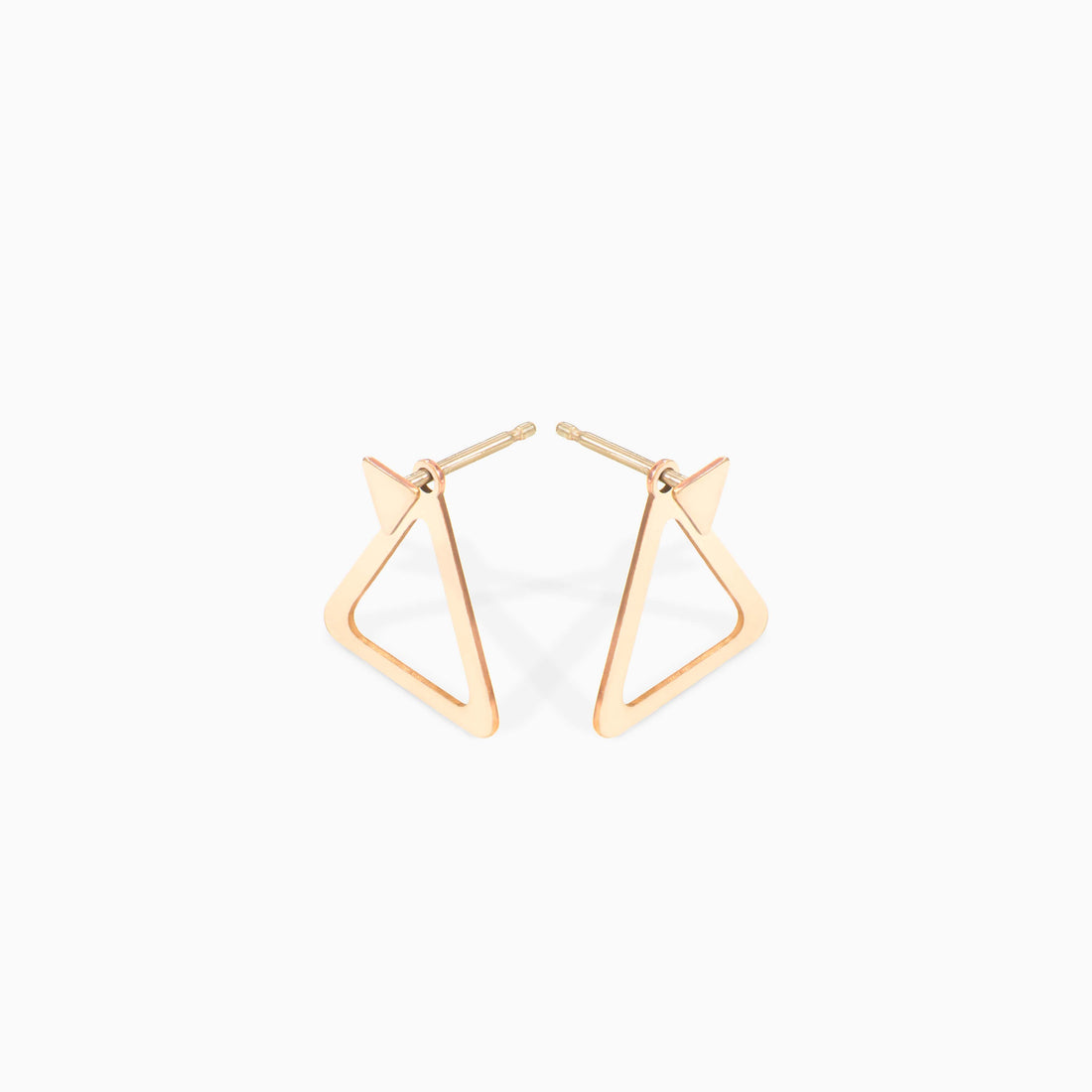 Open Triangle Stud Earrings