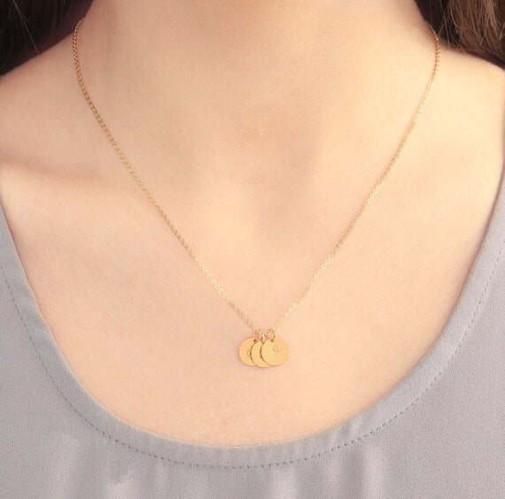Initial Disc Necklace
