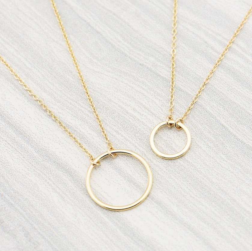 Circle Necklace Dainty
