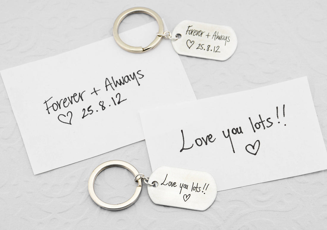Handwriting Engraved Keychain