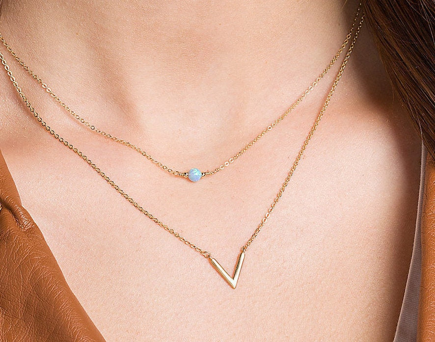 V Pendant Necklace