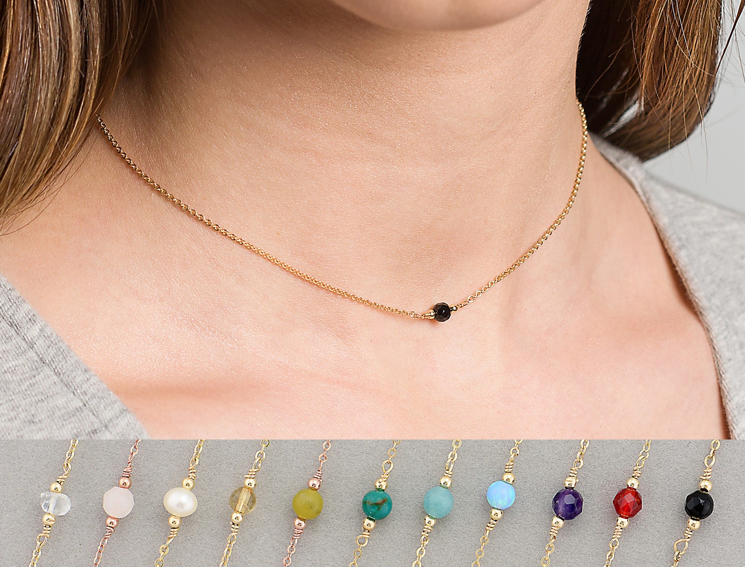 Birthstone Pendant Necklace