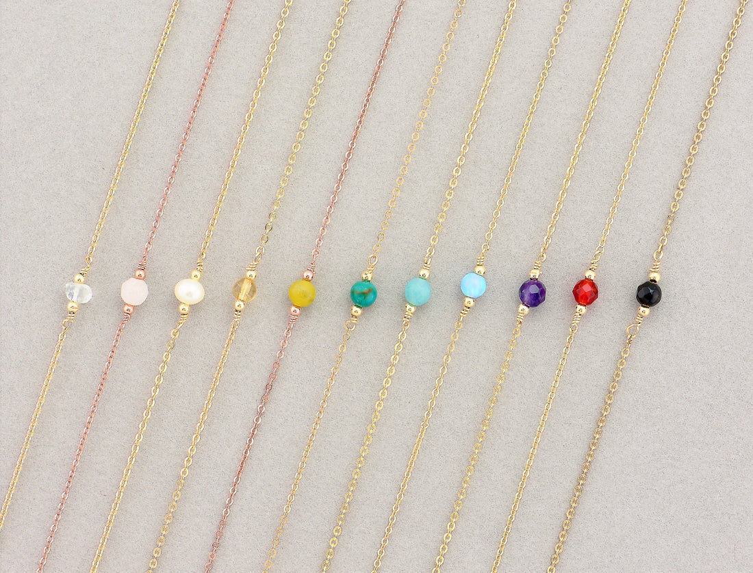 Dainty Layering Gemstone