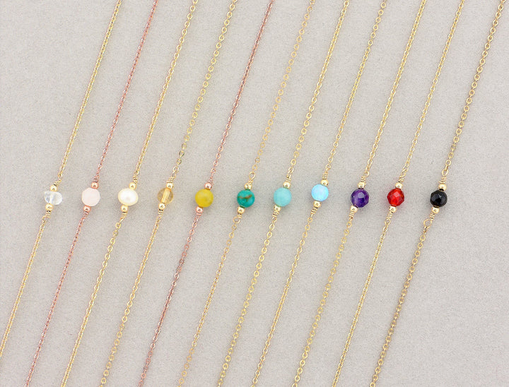 Dainty Layering Gemstone