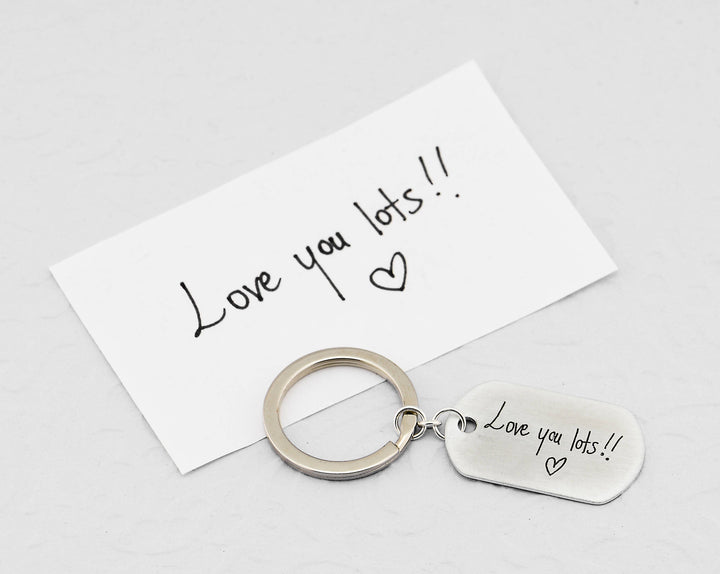 Handwriting Engraved Keychain