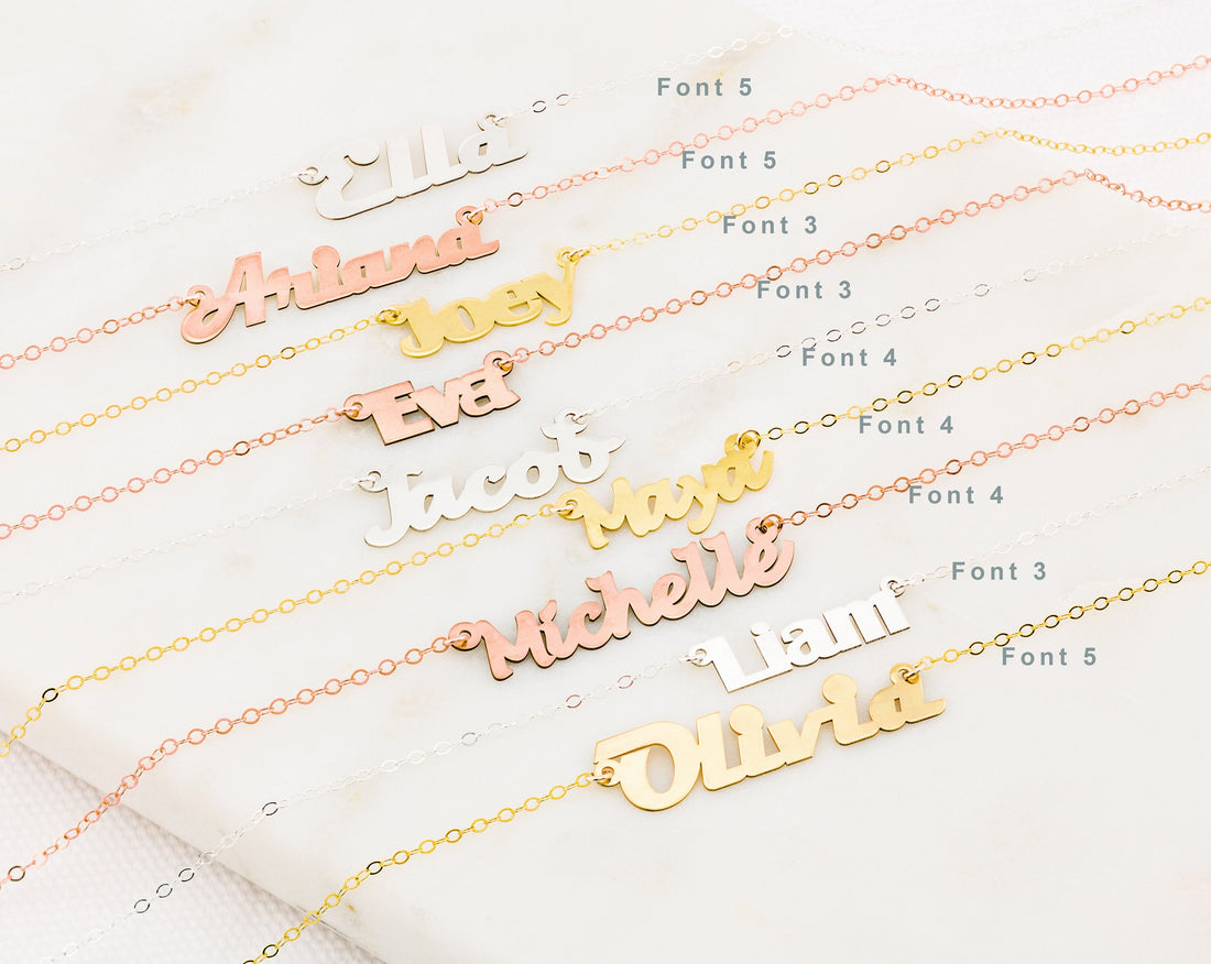 Custom Name Necklaceâ Dainty