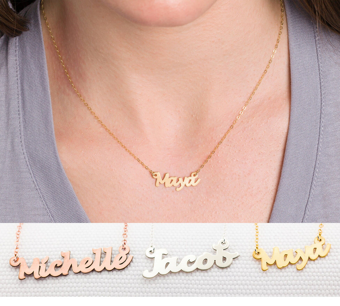Custom Name Necklaceâ Dainty