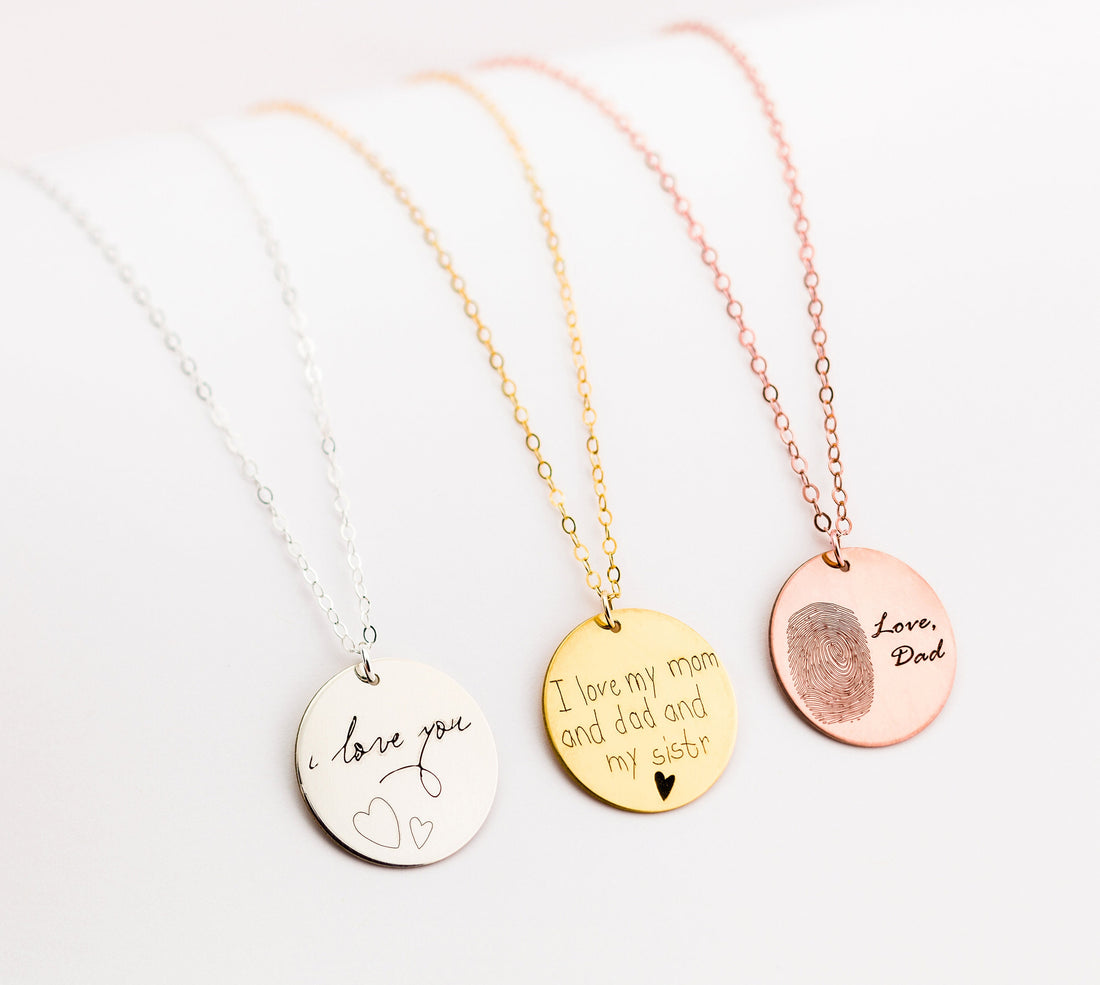 Memorial Necklace Handwritten