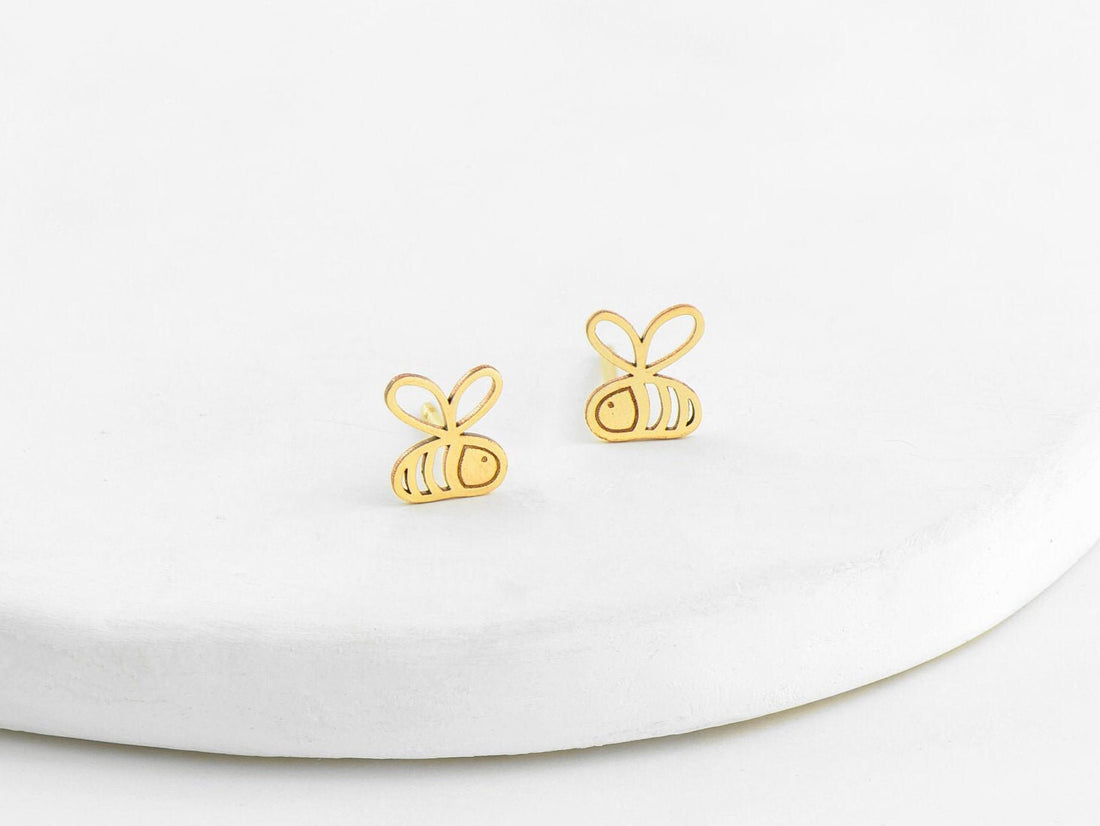 Bumblebee Cutout Stud Earrings