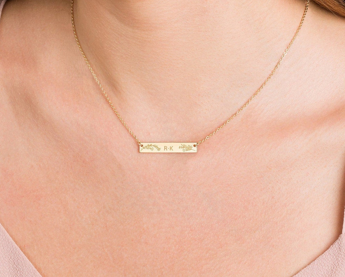Flower Bar Necklace