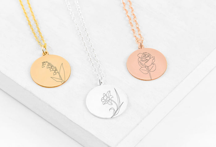Birth Flower Necklace
