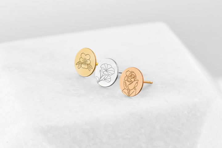 Birth Flower Earring