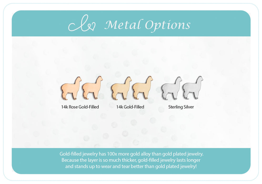 Llama Stud Earrings