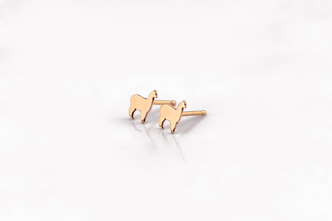 Llama Stud Earrings