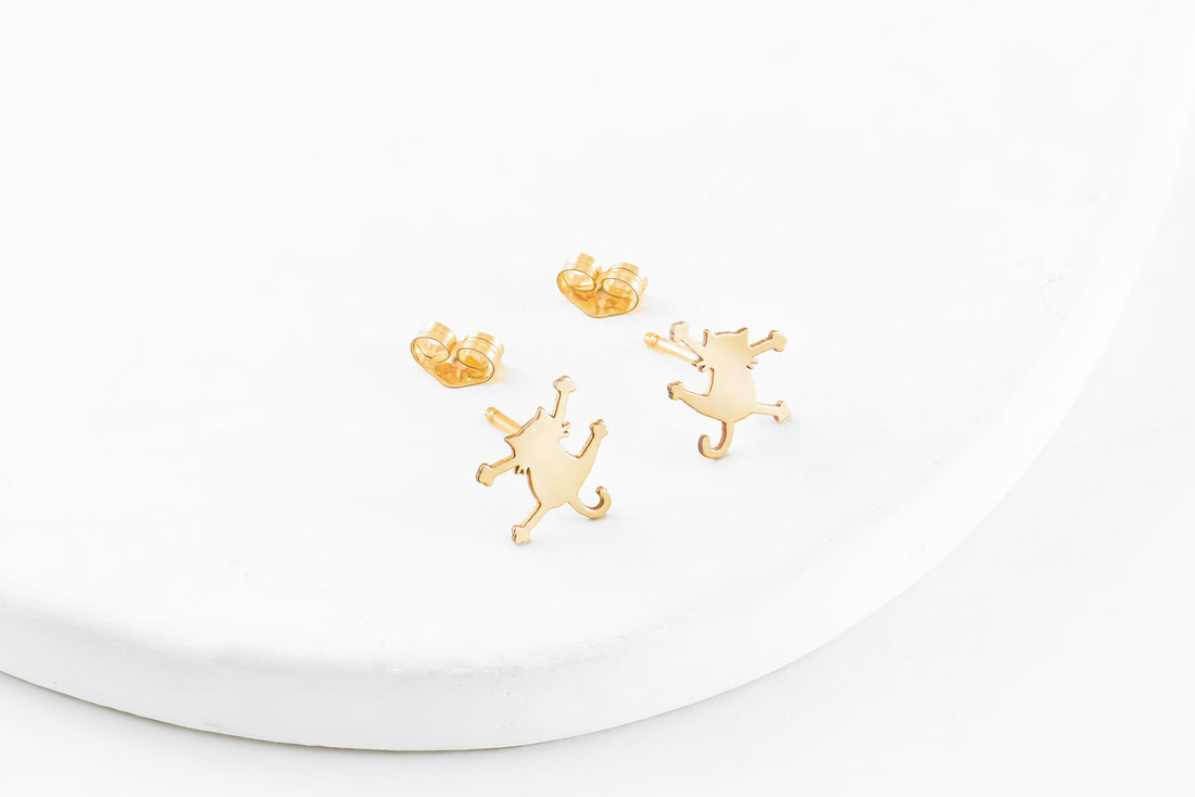 Cat Splat Stud Earrings