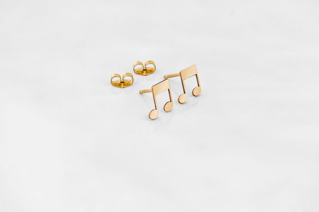 Musical Note Stud Earrings