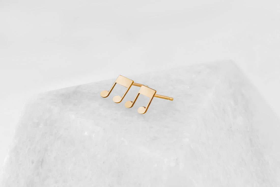 Musical Note Stud Earrings
