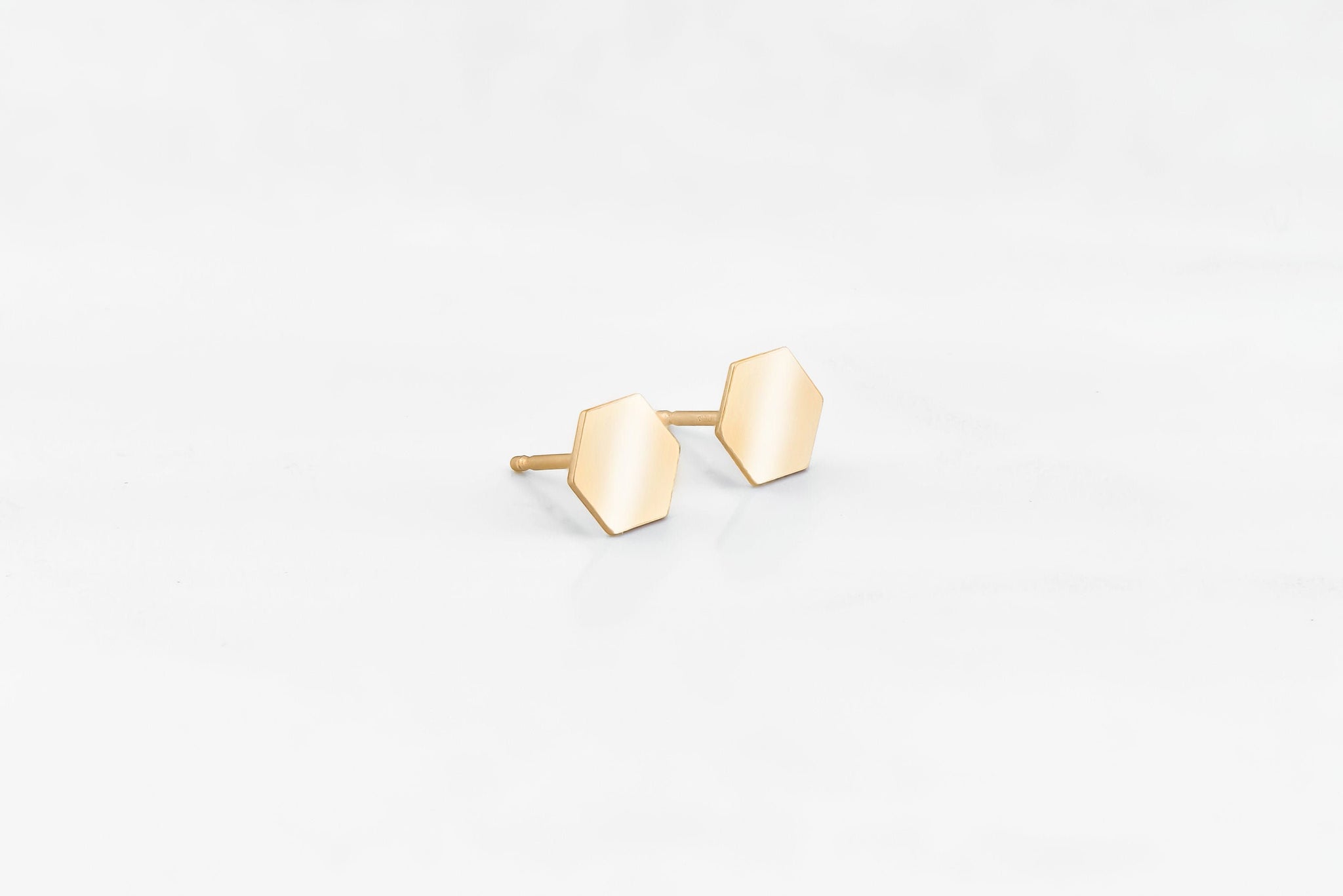 Hexagon Stud Earrings