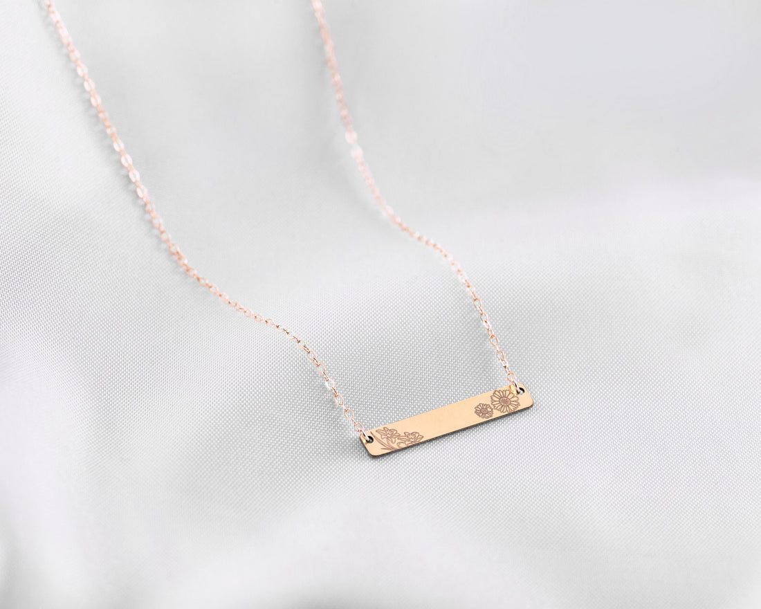 Floral Bar Necklace