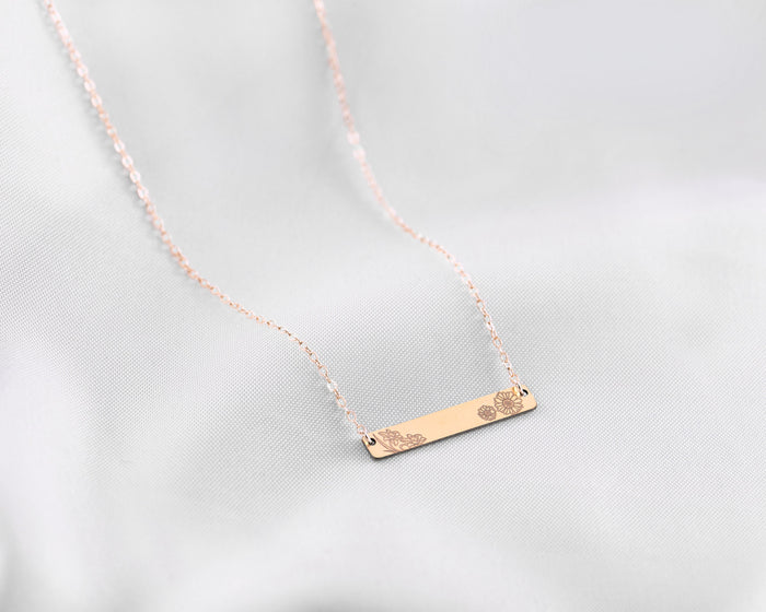 Floral Bar Necklace