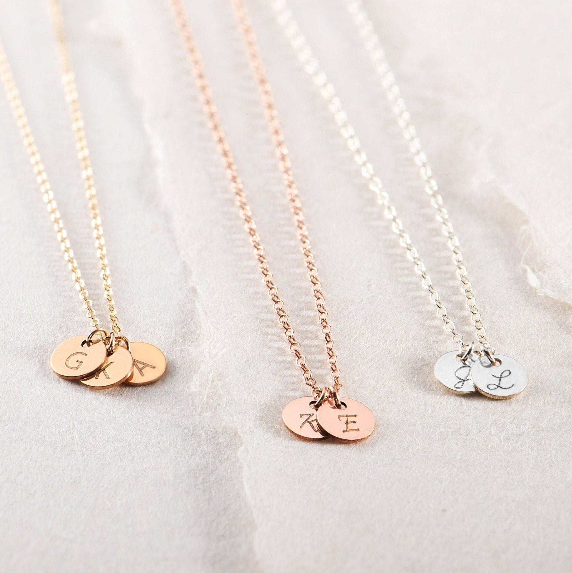 Initial Disc Necklace 3