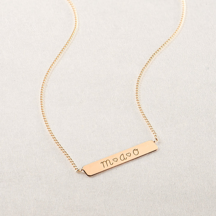Bar Necklace Personalized