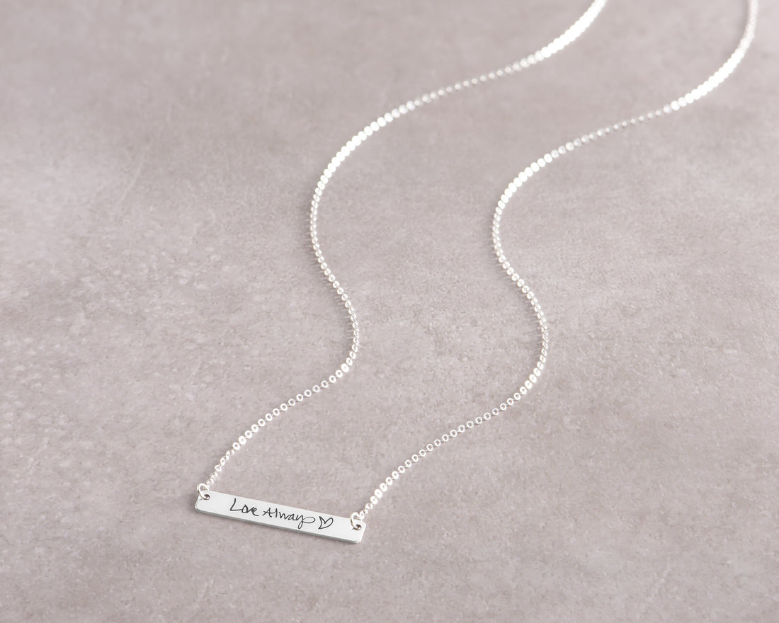 Handwritten Bar Necklace