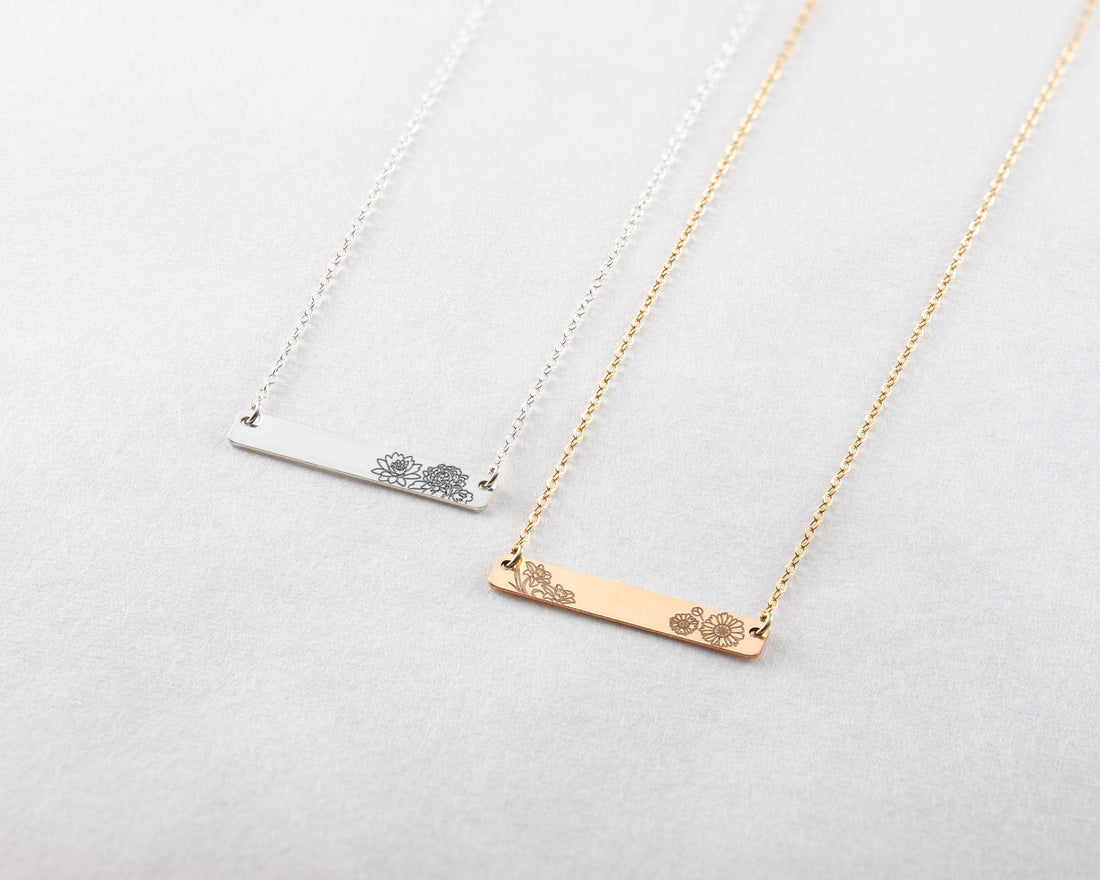 Floral Bar Necklace