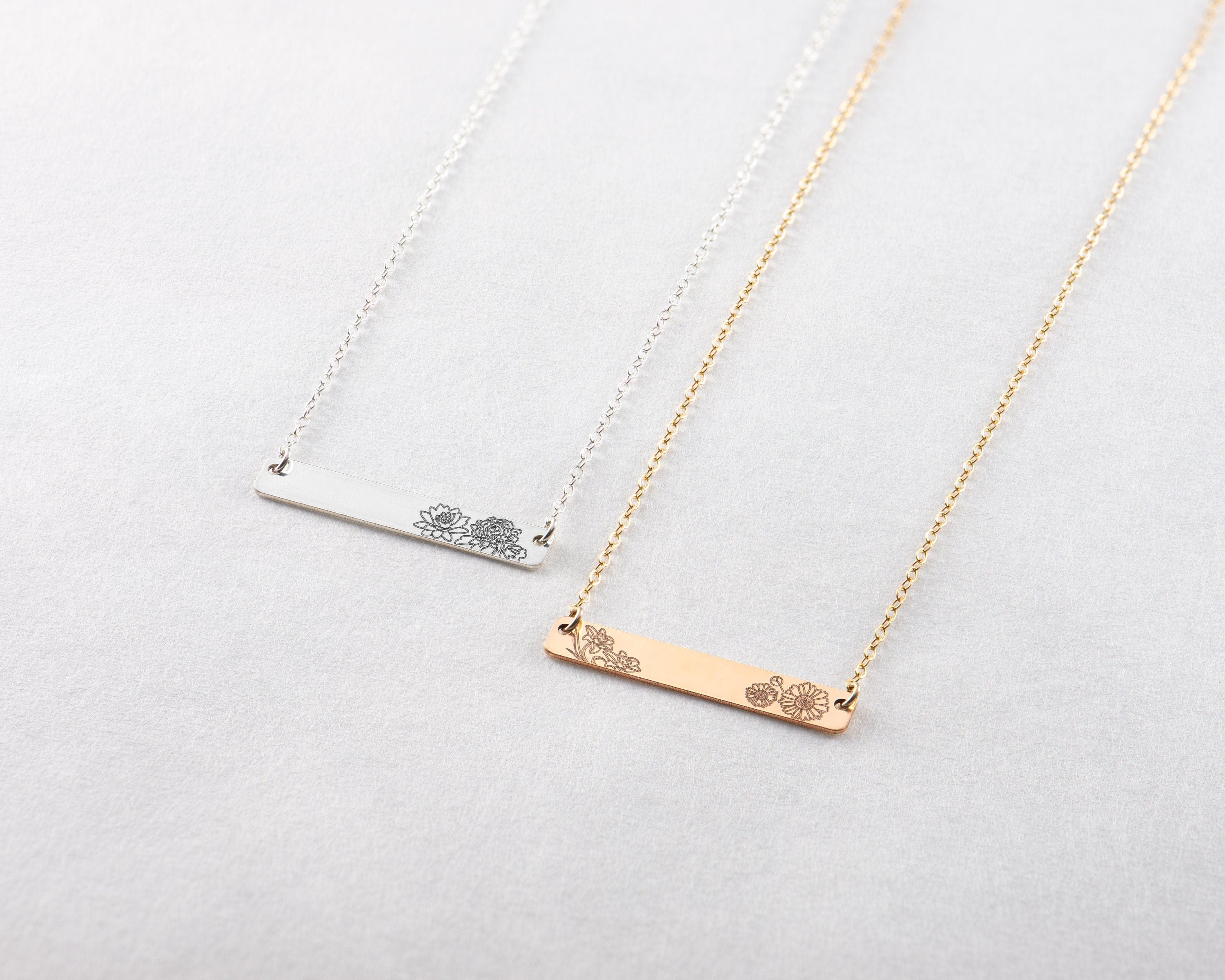 Floral Bar Necklace